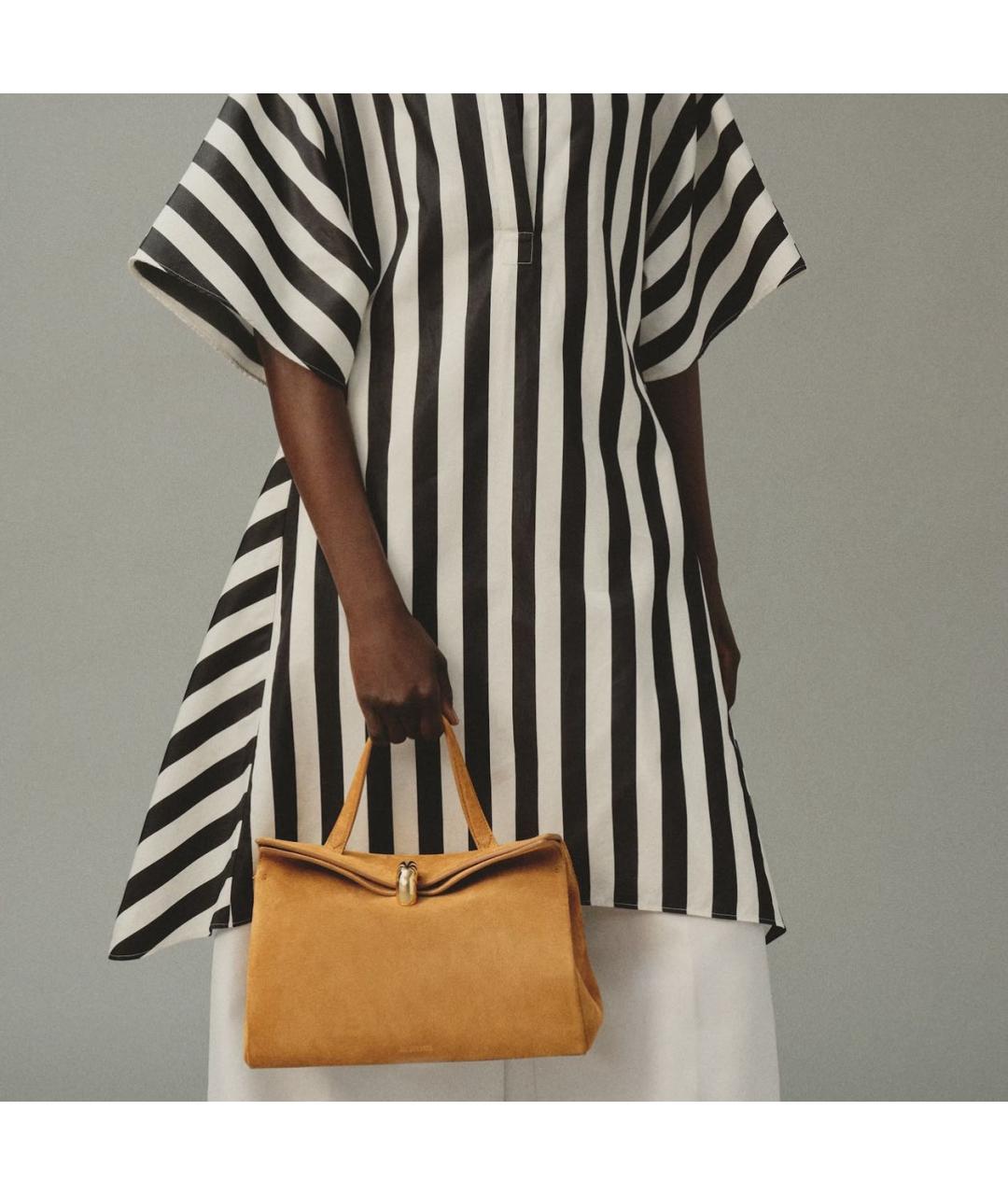 JACQUEMUS Бежевая замшевая сумка тоут, фото 2