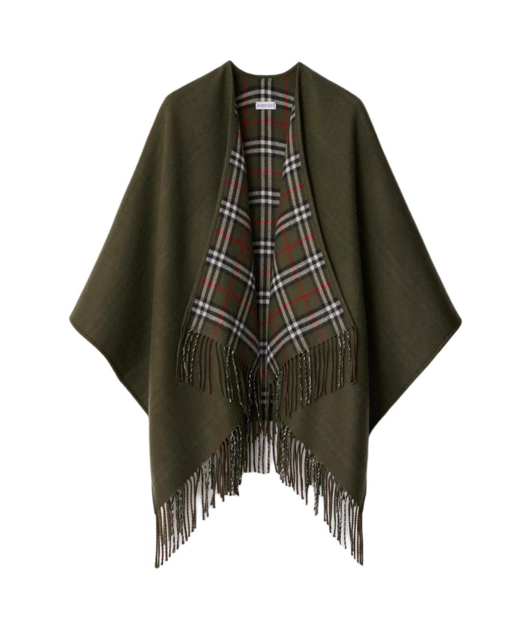 BURBERRY Коричневый шерстяной платок, фото 1