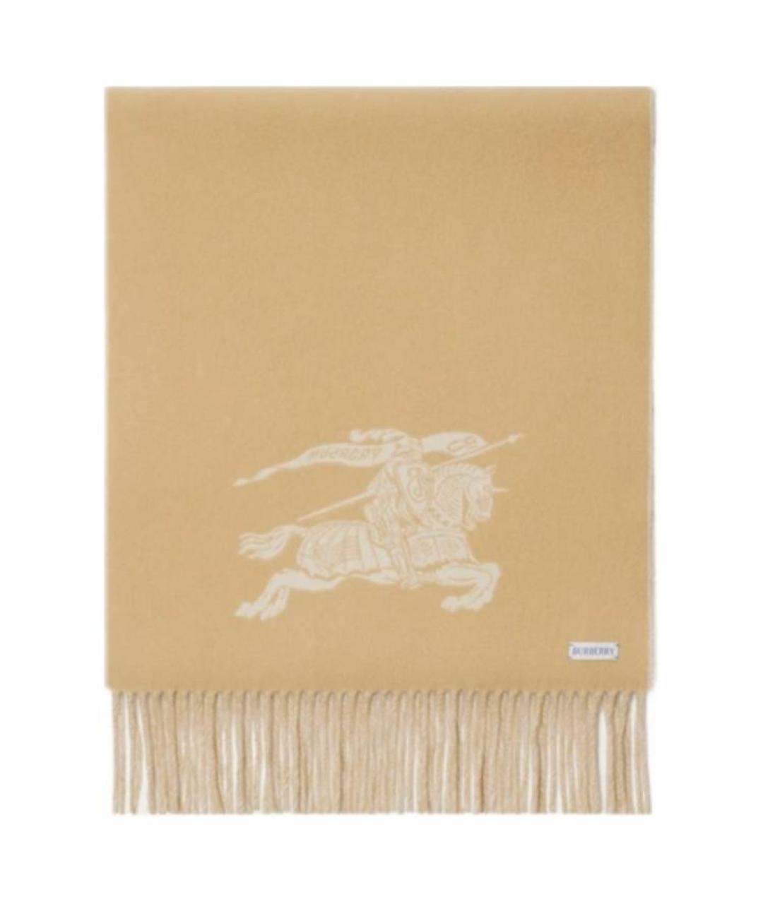 BURBERRY Бежевый шарф, фото 3