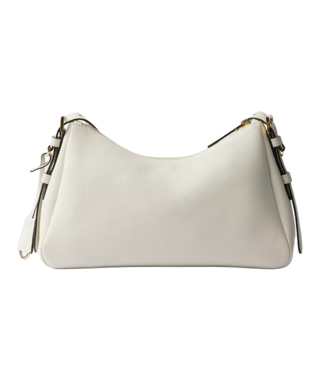 PRADA Белая кожаная сумка через плечо, фото 4