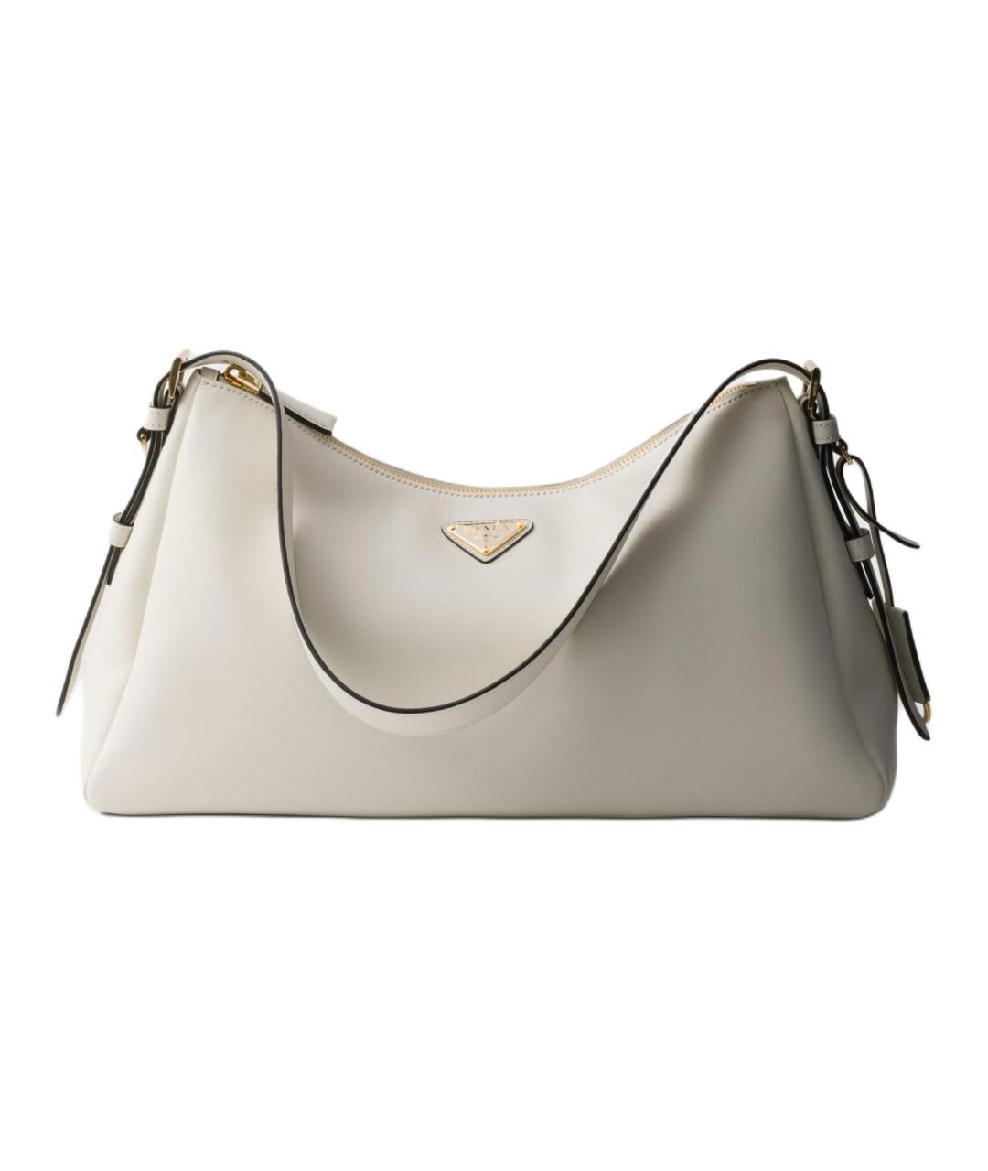 PRADA Белая кожаная сумка через плечо, фото 2