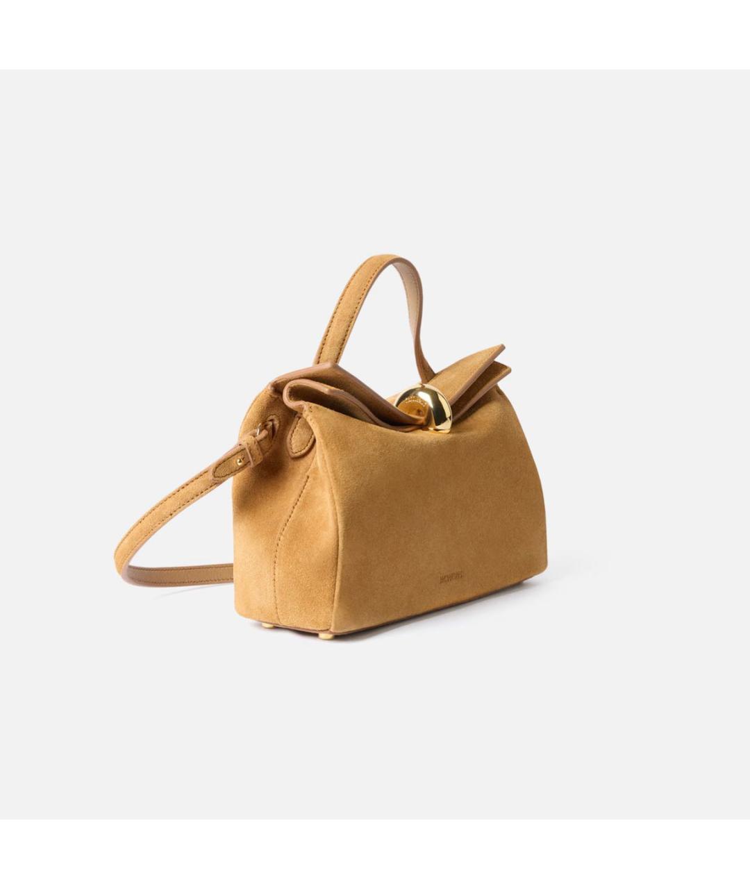 JACQUEMUS Бежевая замшевая сумка тоут, фото 3