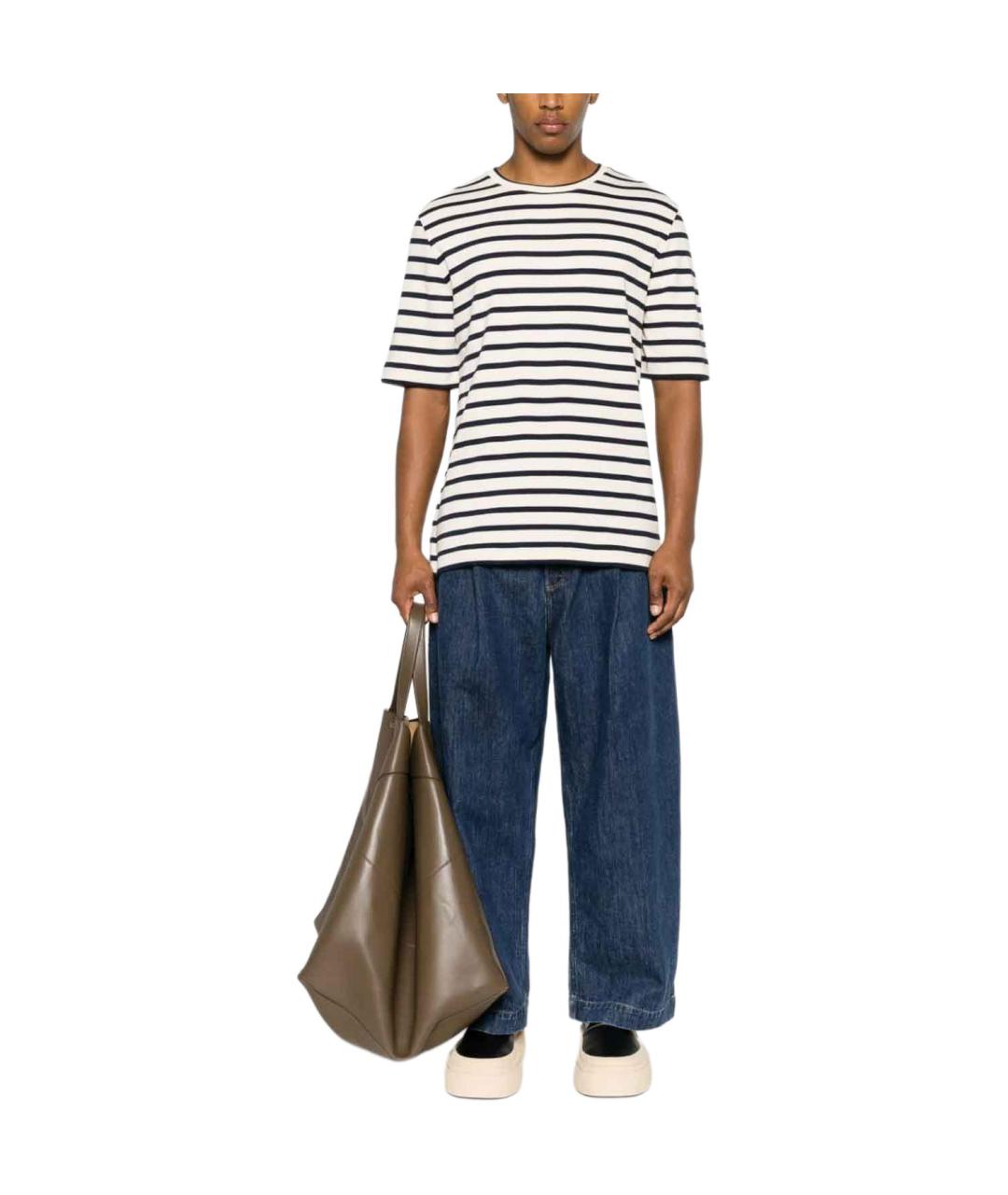 JIL SANDER Черная хлопковая футболка, фото 2