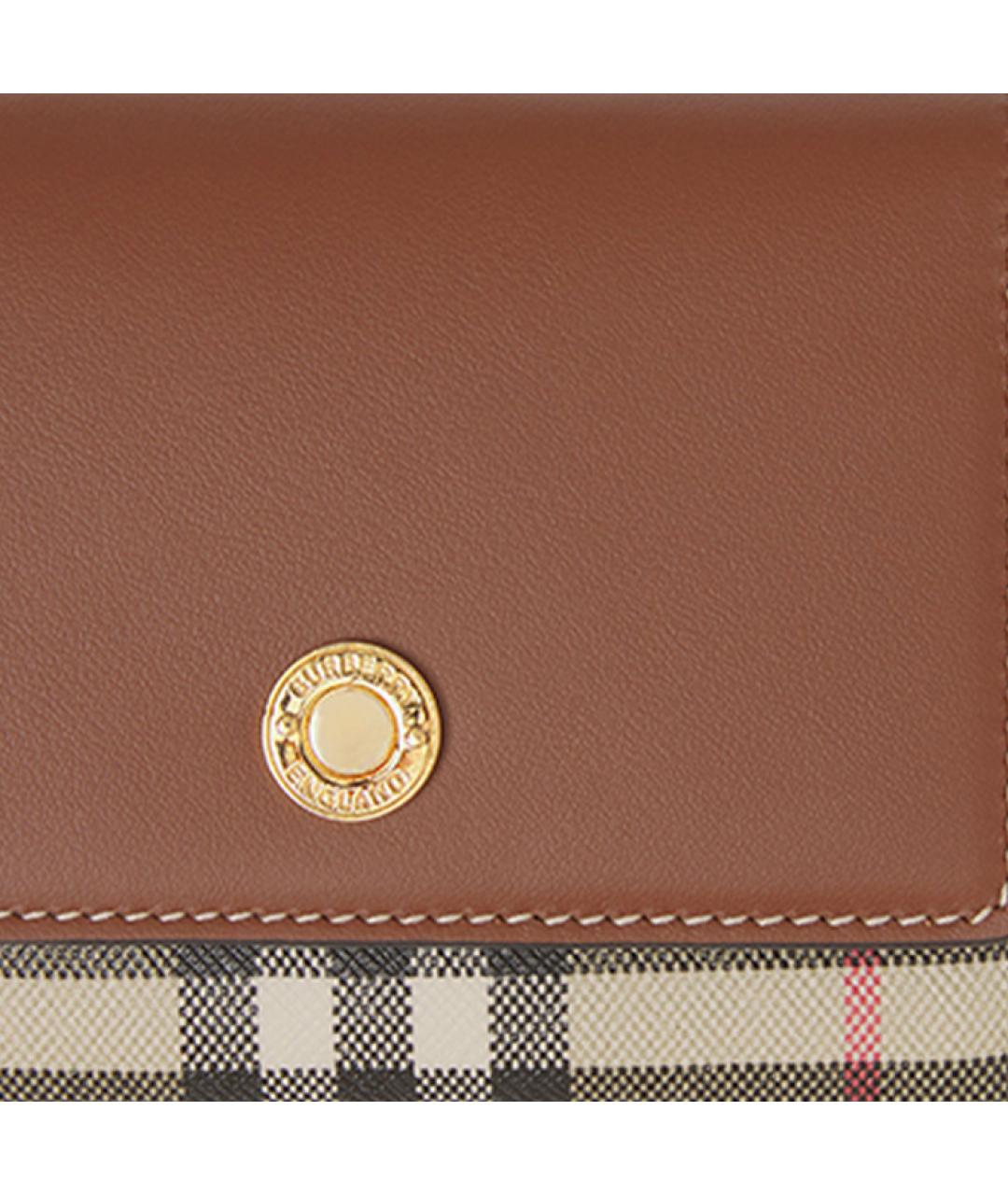 BURBERRY Коричневый кожаный кошелек, фото 5