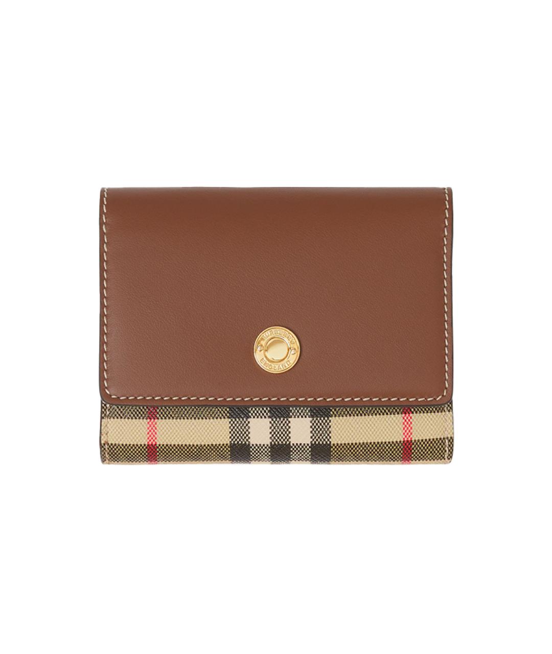 BURBERRY Коричневый кожаный кошелек, фото 1