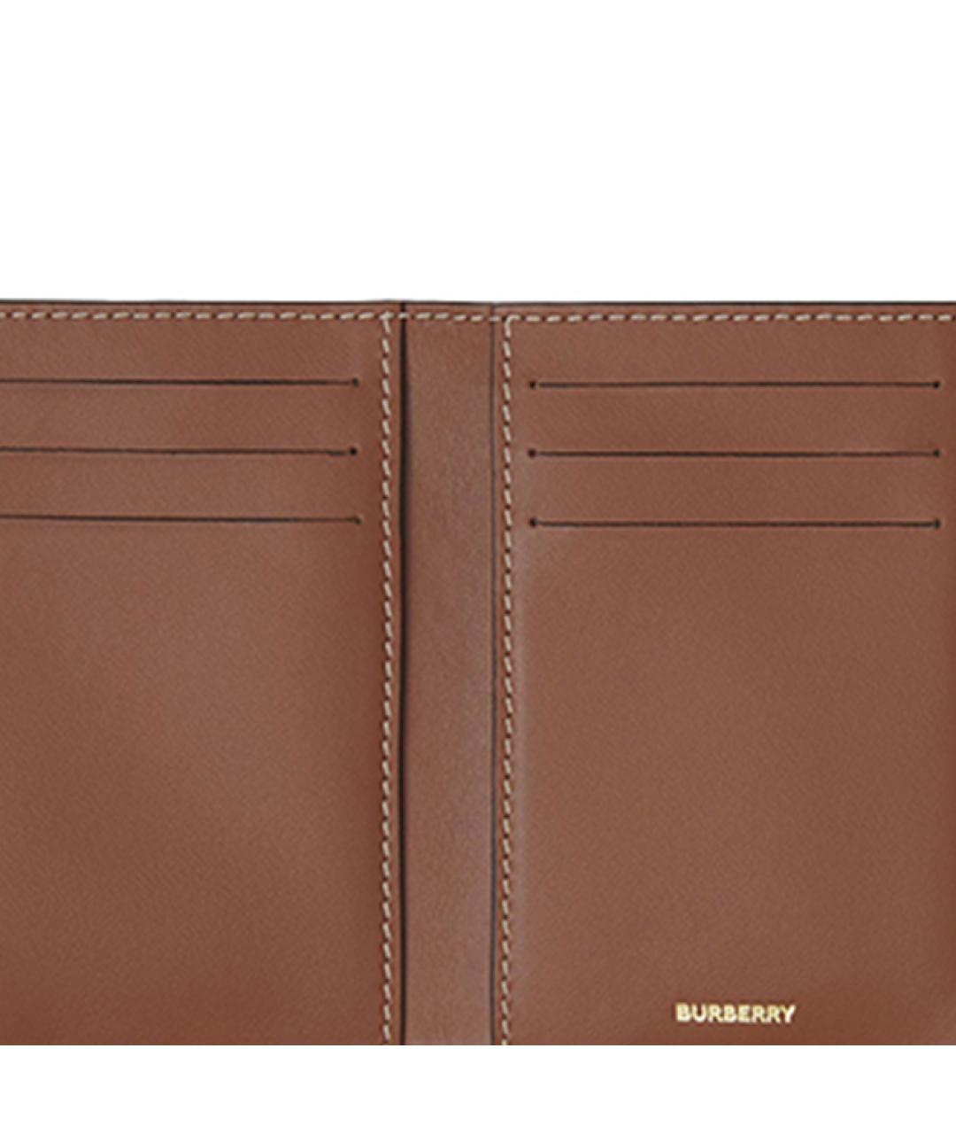 BURBERRY Коричневый кожаный кошелек, фото 6