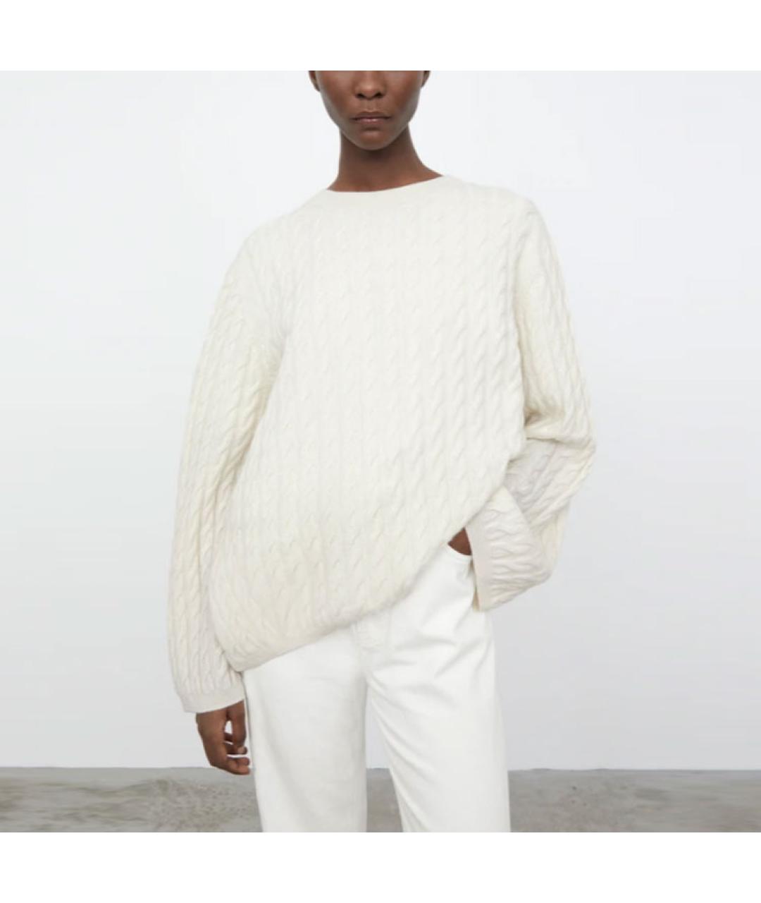 TOTEME Белый кашемировый джемпер / свитер, фото 4