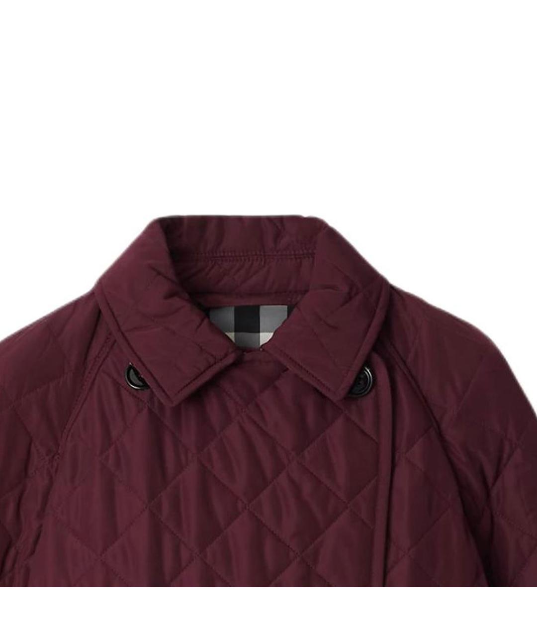 BURBERRY Бордовое пальто, фото 2