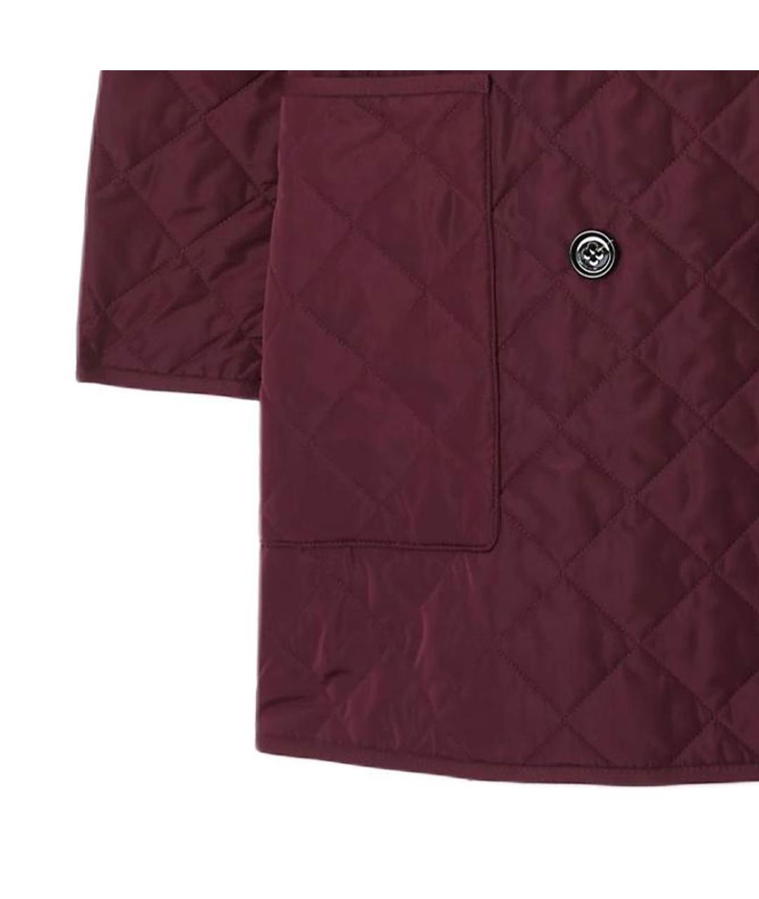 BURBERRY Бордовое пальто, фото 3