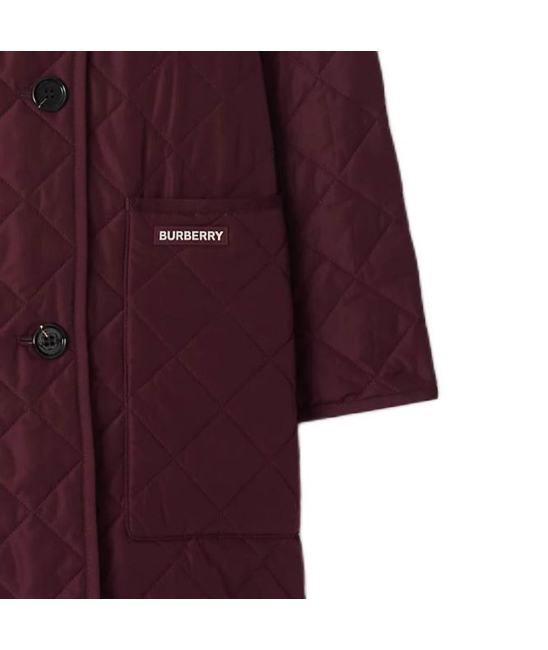 BURBERRY Бордовое пальто, фото 4