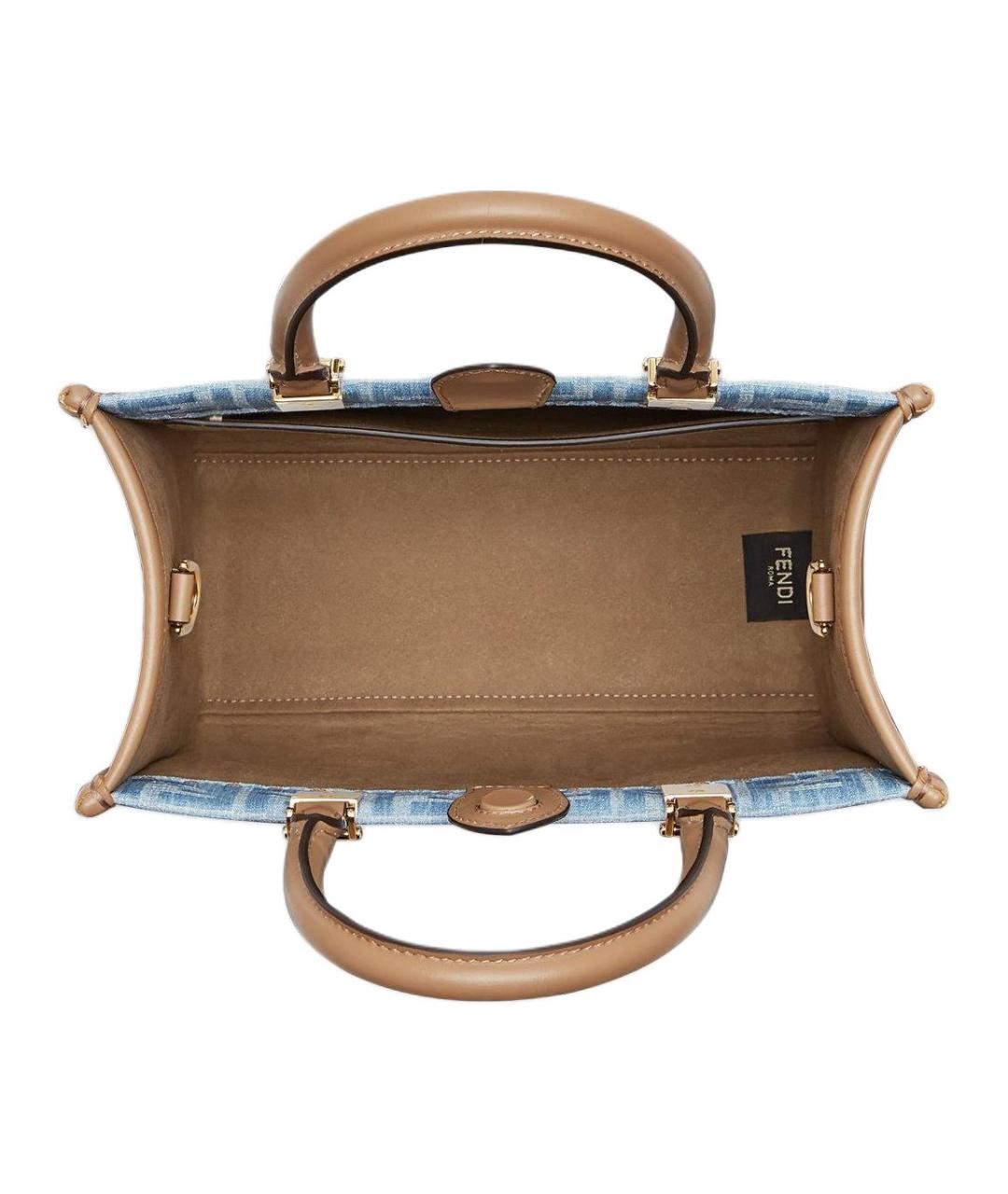 FENDI Голубая сумка через плечо, фото 4