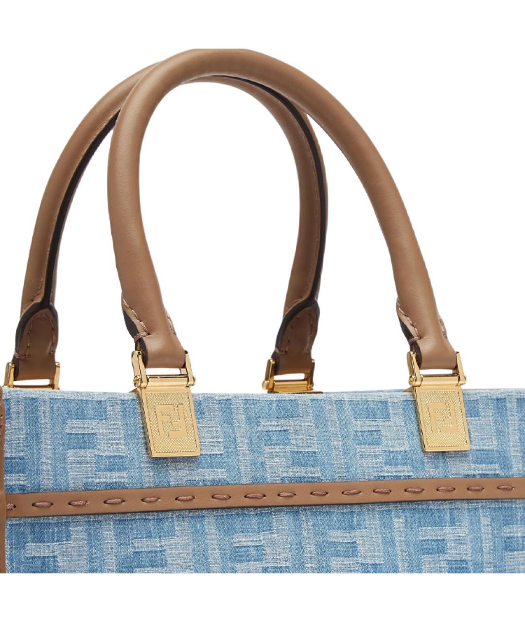 FENDI Голубая сумка через плечо, фото 5