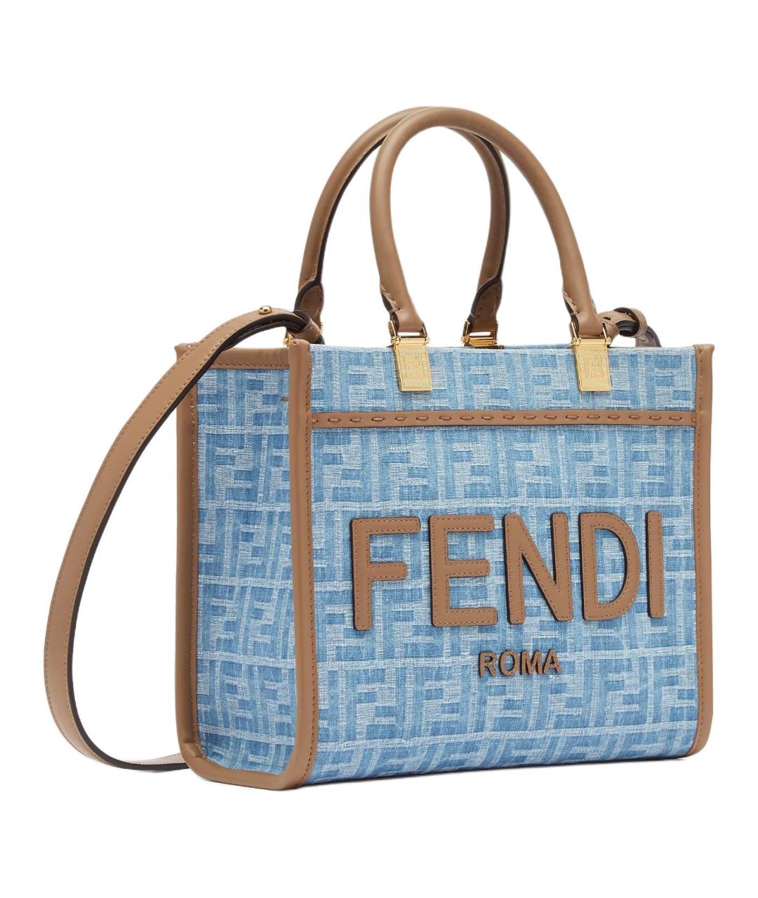 FENDI Голубая сумка через плечо, фото 2