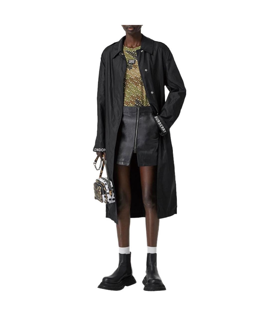 BURBERRY Черный хлопковый тренч/плащ, фото 4