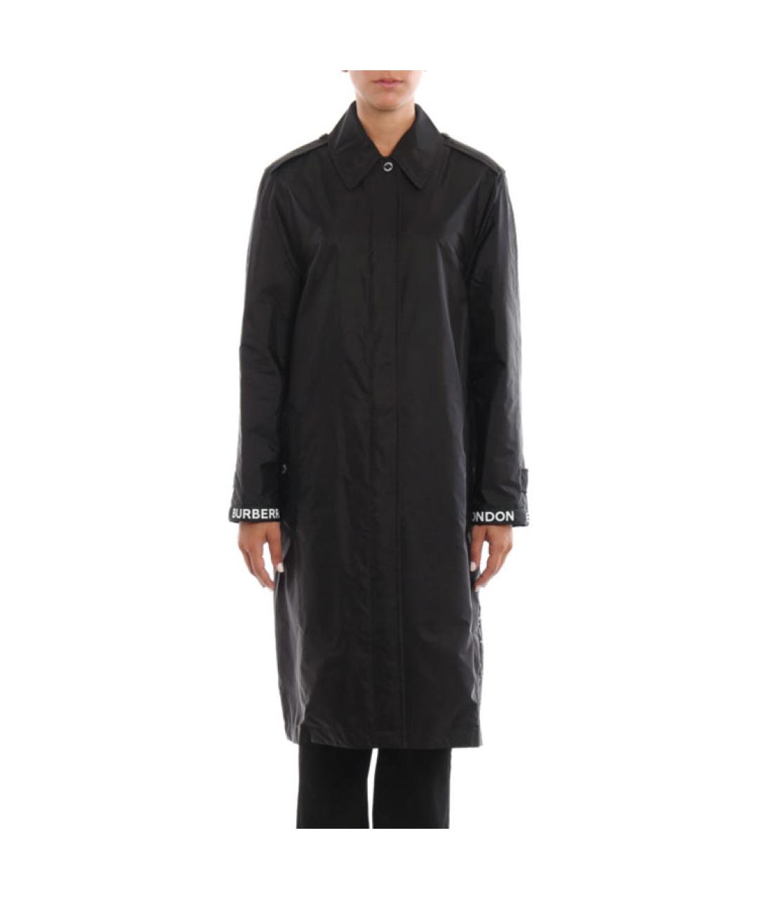 BURBERRY Черный хлопковый тренч/плащ, фото 3