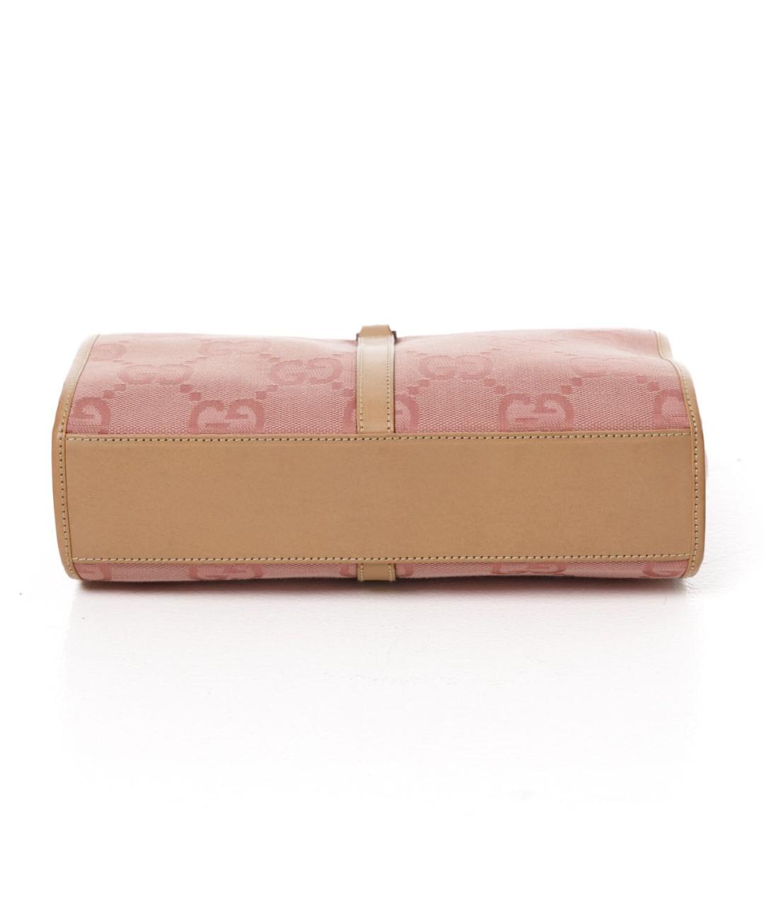 GUCCI Розовая жаккардовая сумка тоут, фото 6