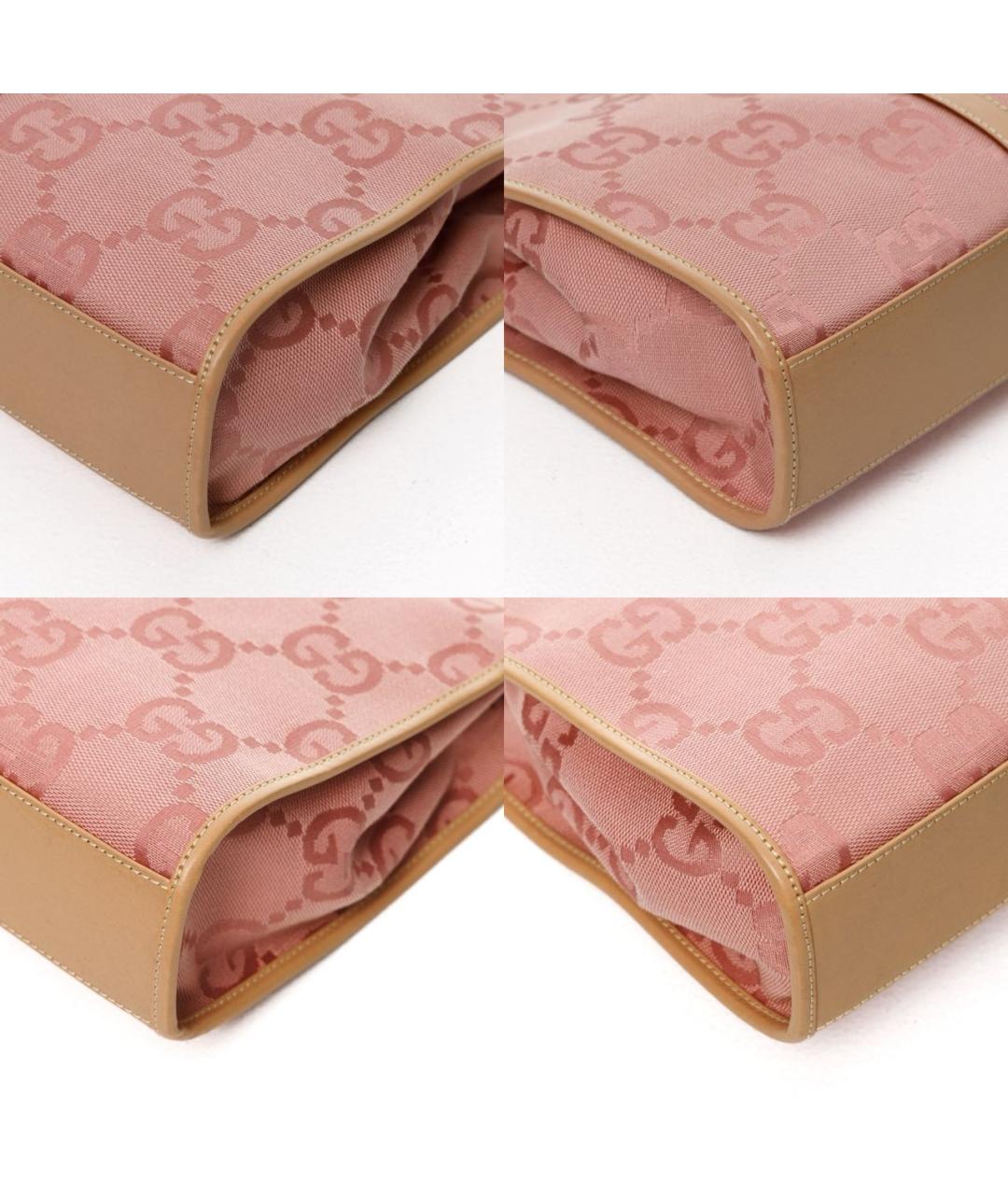 GUCCI Розовая жаккардовая сумка тоут, фото 5