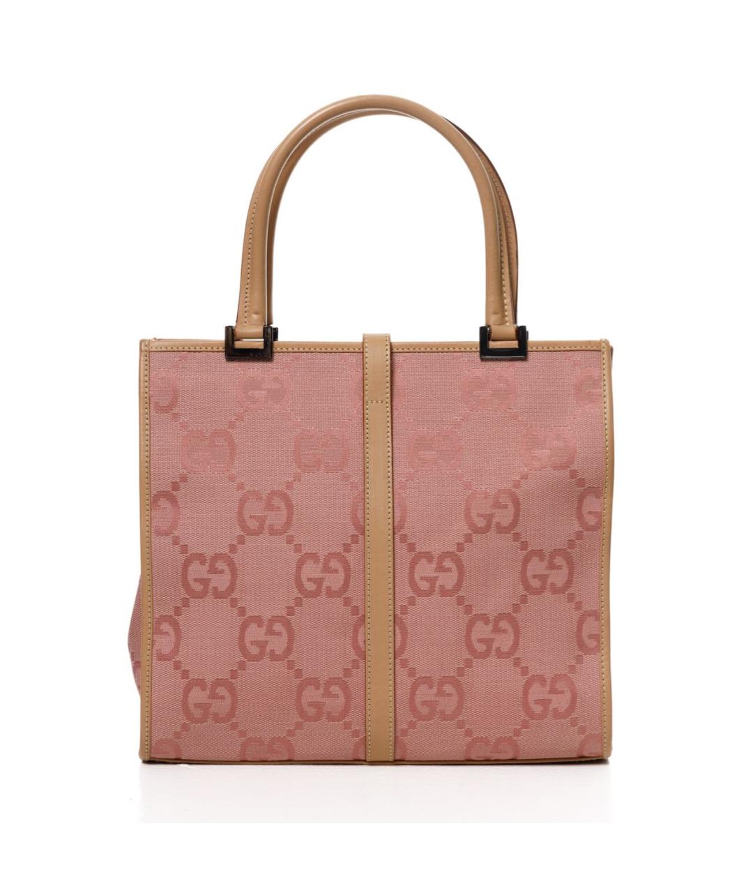 GUCCI Розовая жаккардовая сумка тоут, фото 2