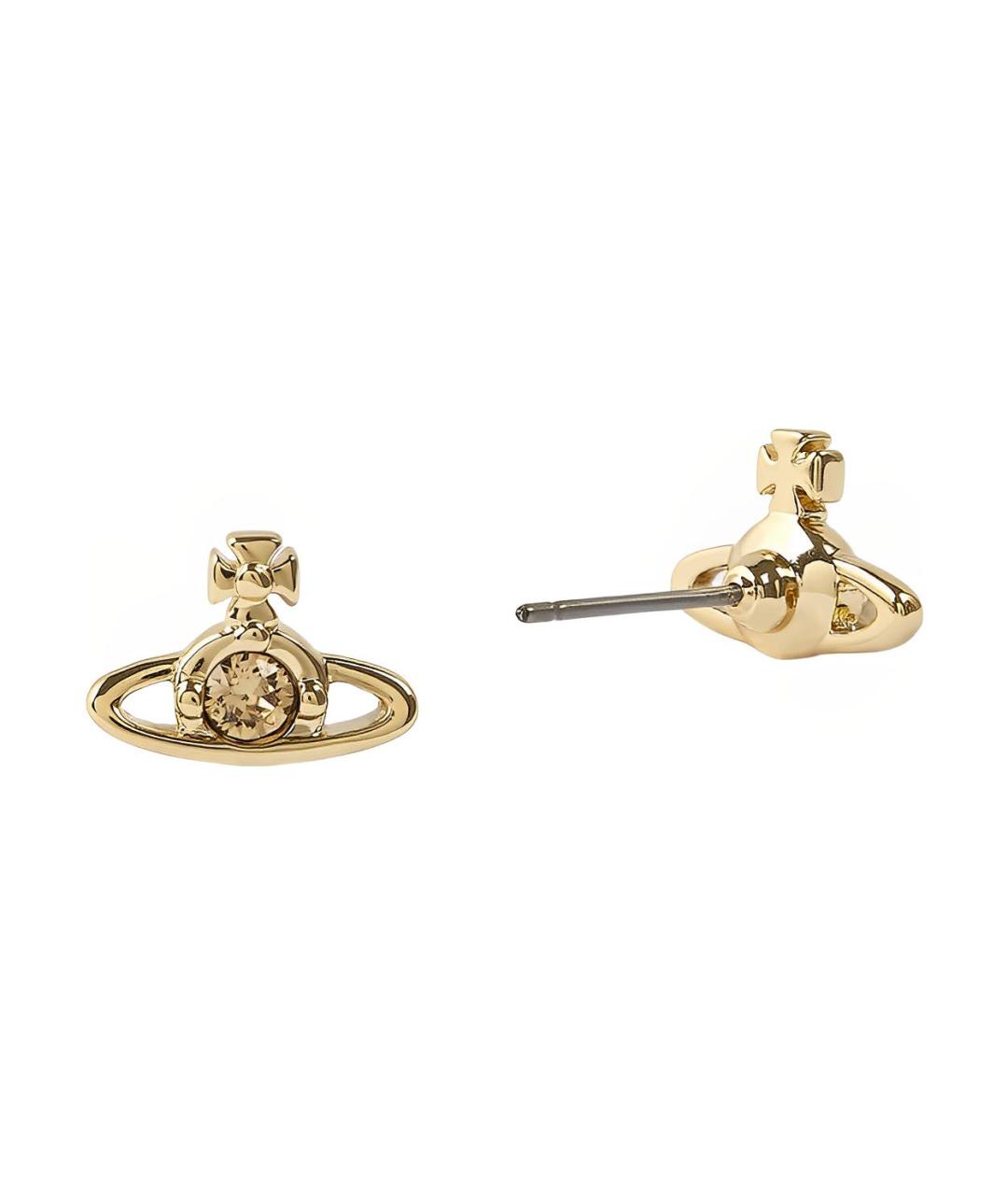 VIVIENNE WESTWOOD Золотые металлические серьги, фото 2