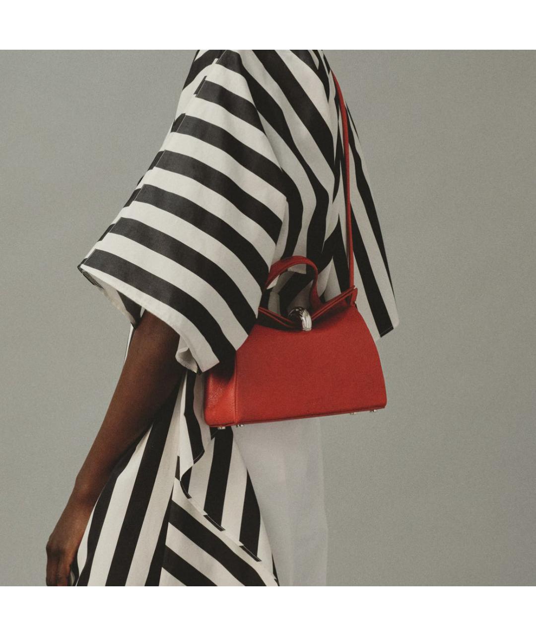 JACQUEMUS Красная кожаная сумка тоут, фото 2