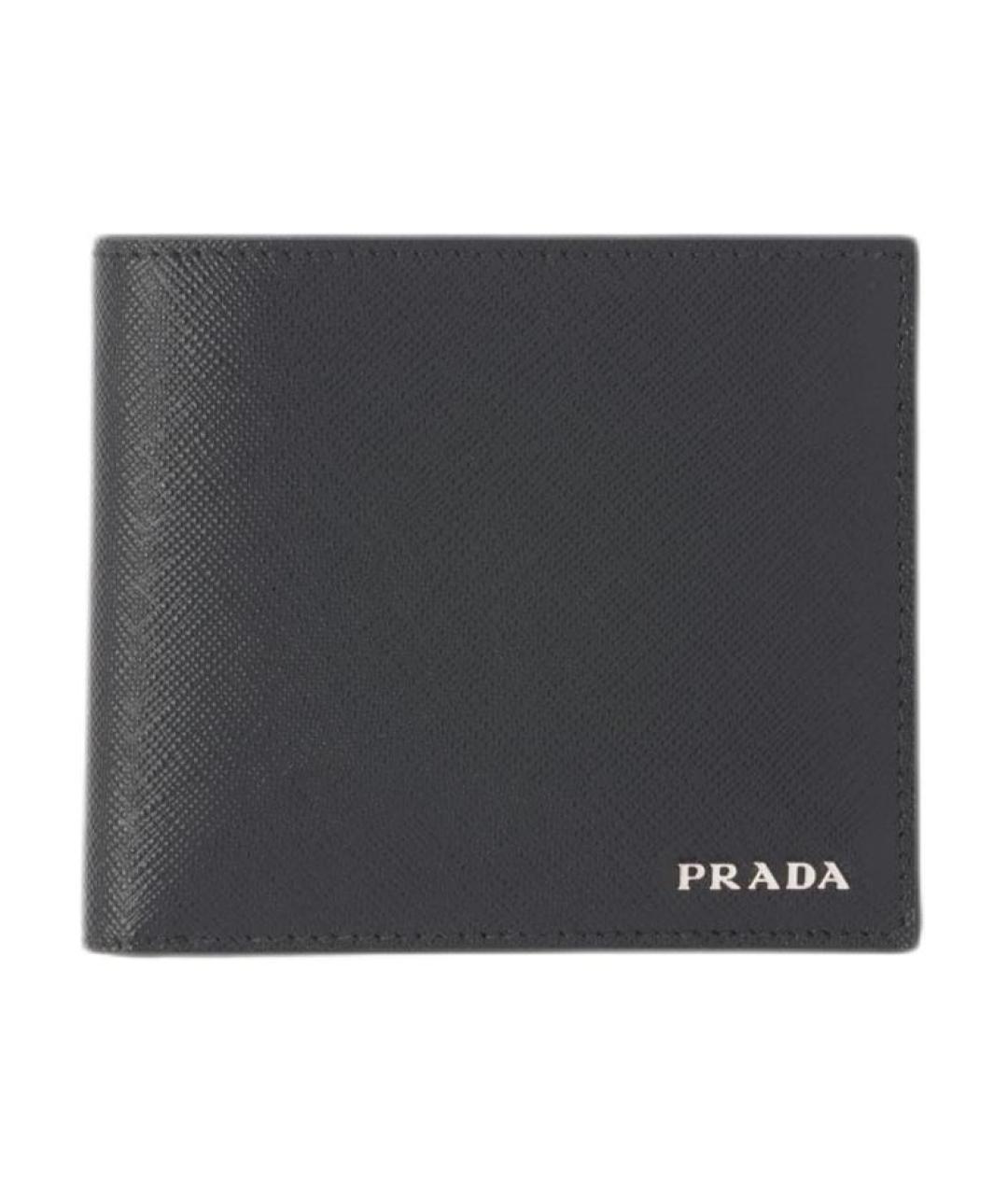 PRADA Черный кожаный кошелек, фото 1