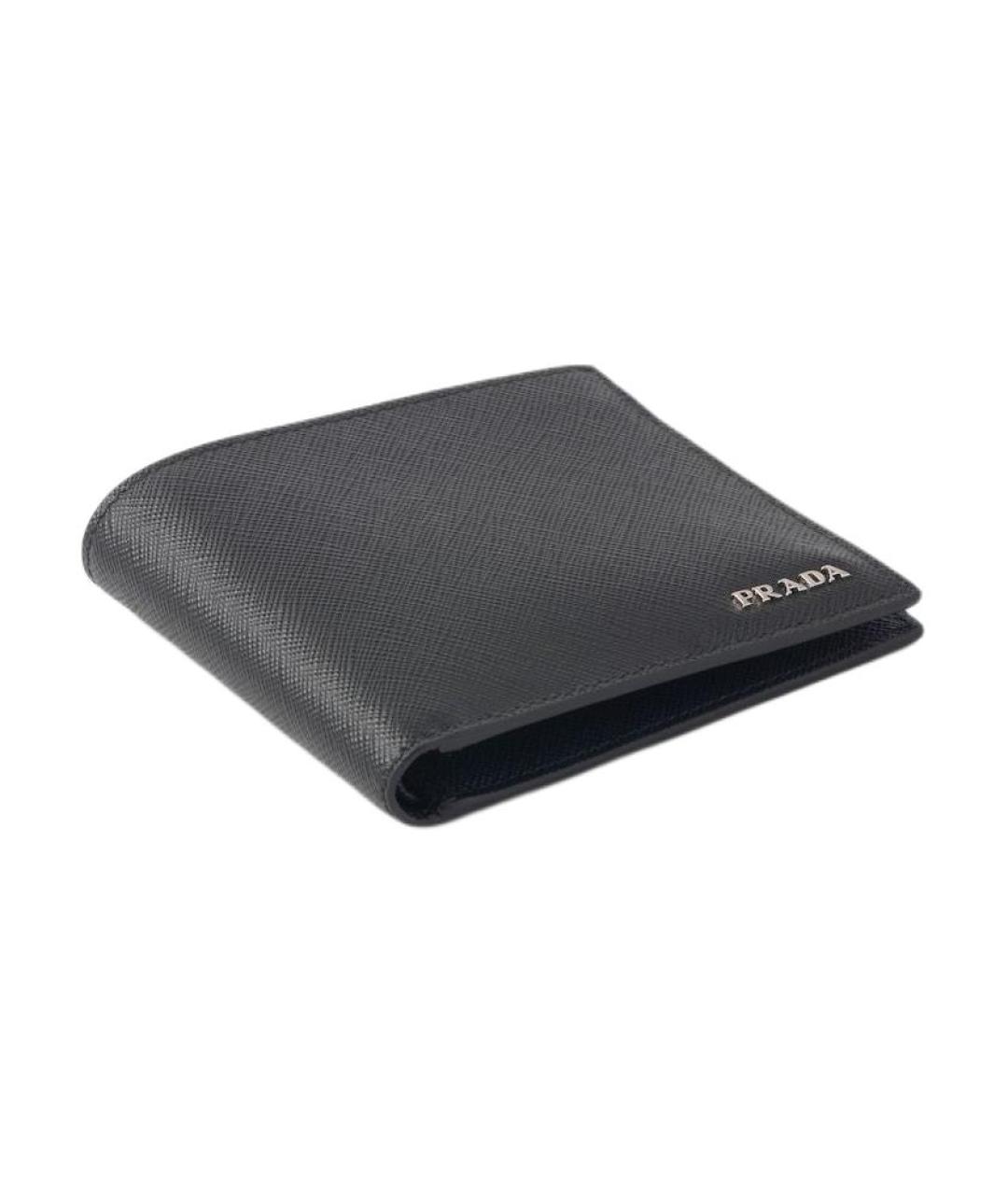 PRADA Черный кожаный кошелек, фото 3
