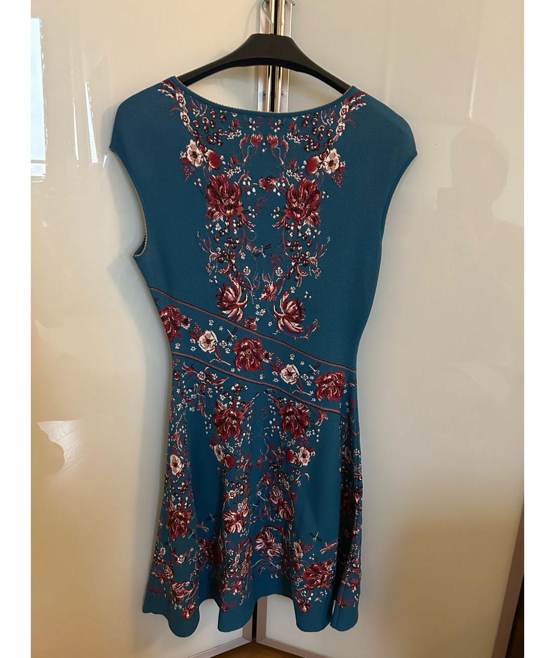ROBERTO CAVALLI Синее вискозное коктейльное платье, фото 2