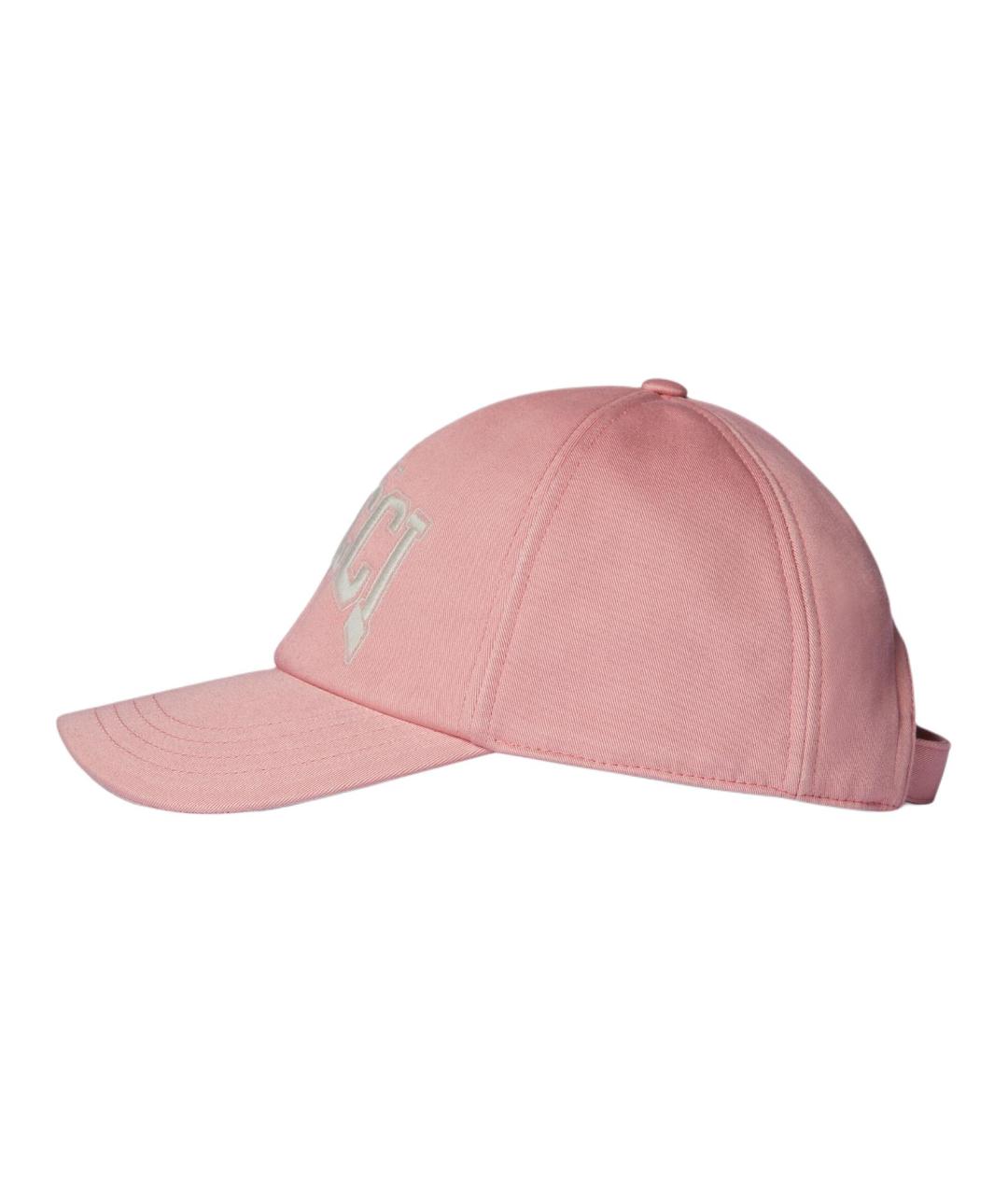 GUCCI Розовая хлопковая кепка/бейсболка, фото 2