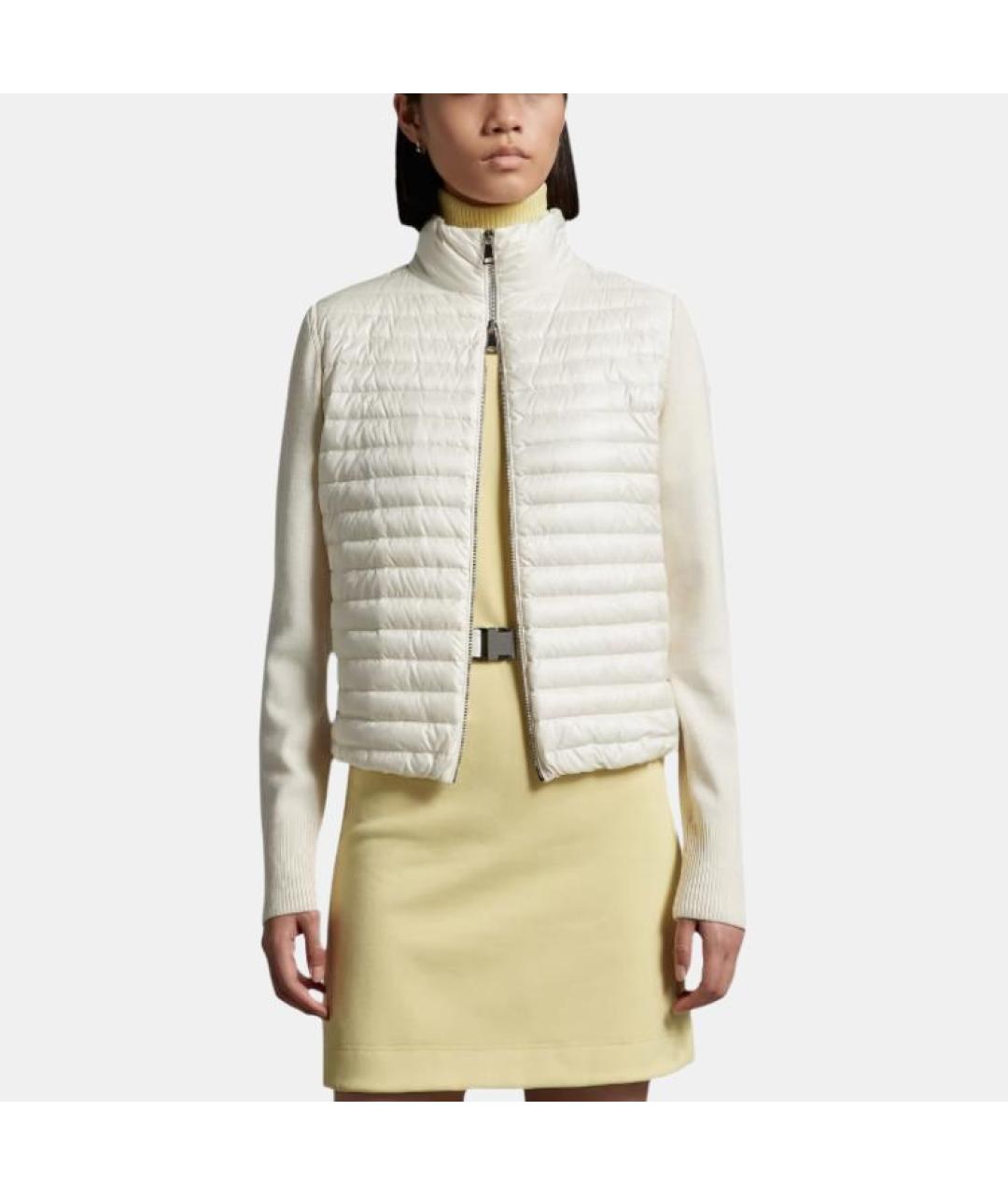 MONCLER Белая шерстяная куртка, фото 5