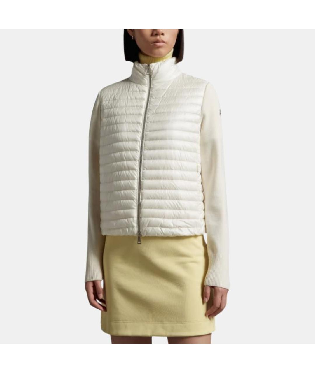 MONCLER Белая шерстяная куртка, фото 2