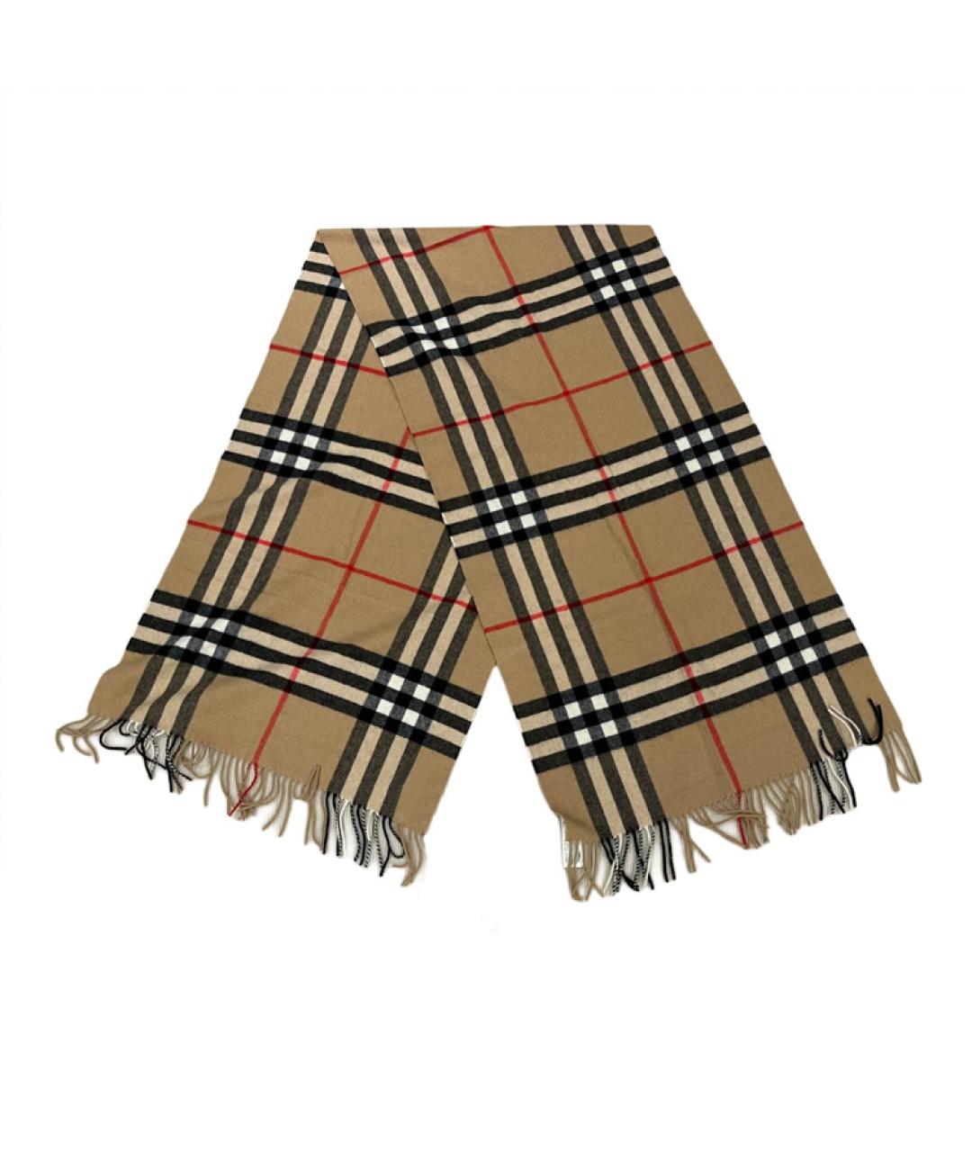 BURBERRY Бежевый кашемировый шарф, фото 2