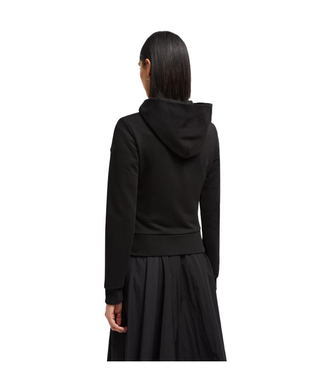 MONCLER Черный пуховик, фото 4