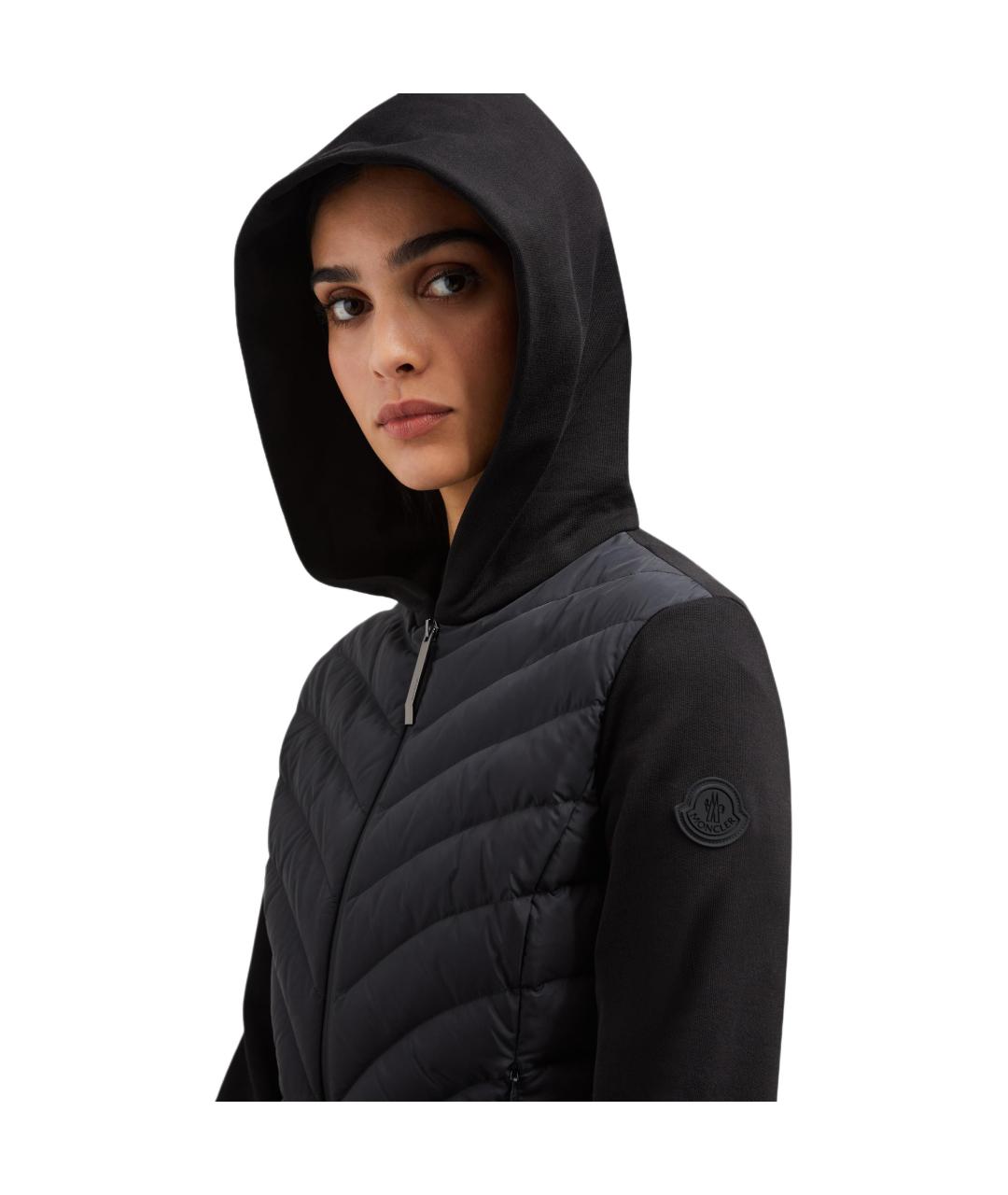 MONCLER Черный пуховик, фото 5