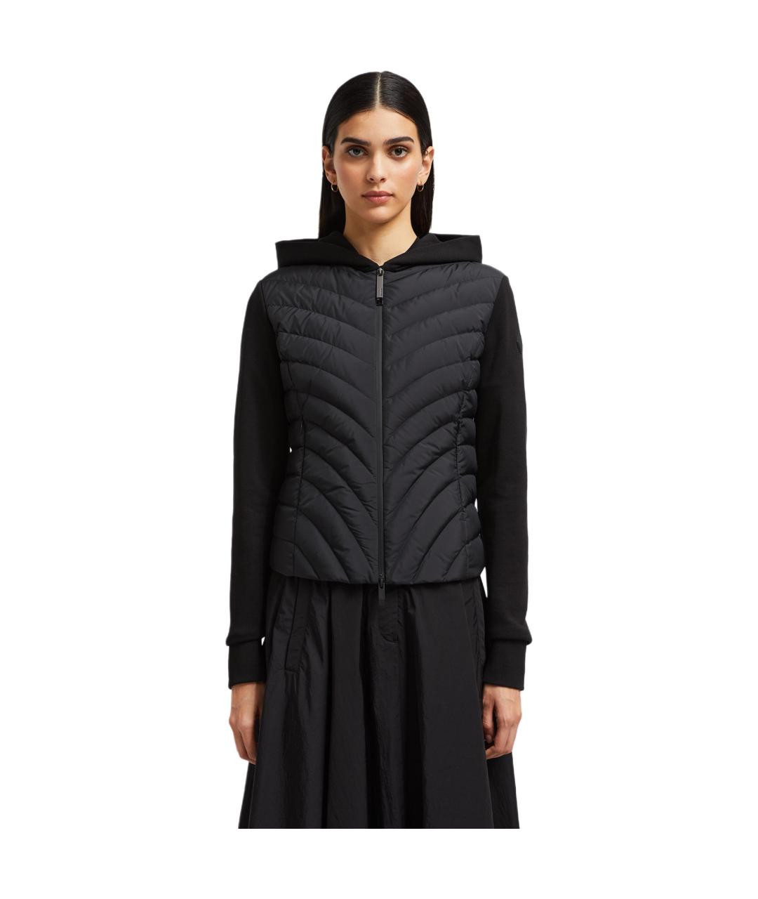 MONCLER Черный пуховик, фото 2