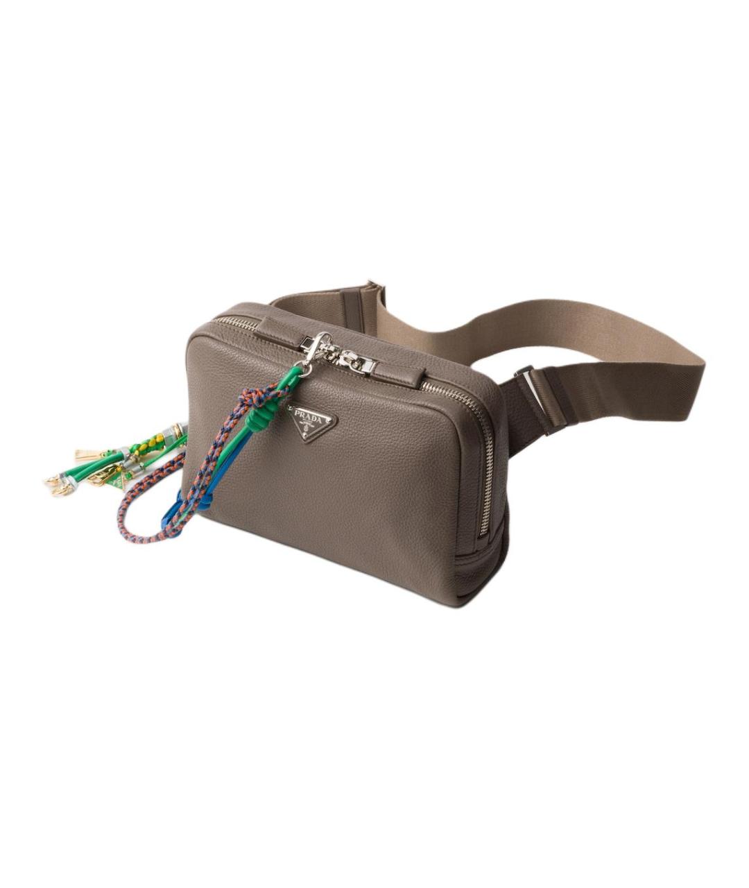 PRADA Коричневая кожаная сумка на плечо, фото 2