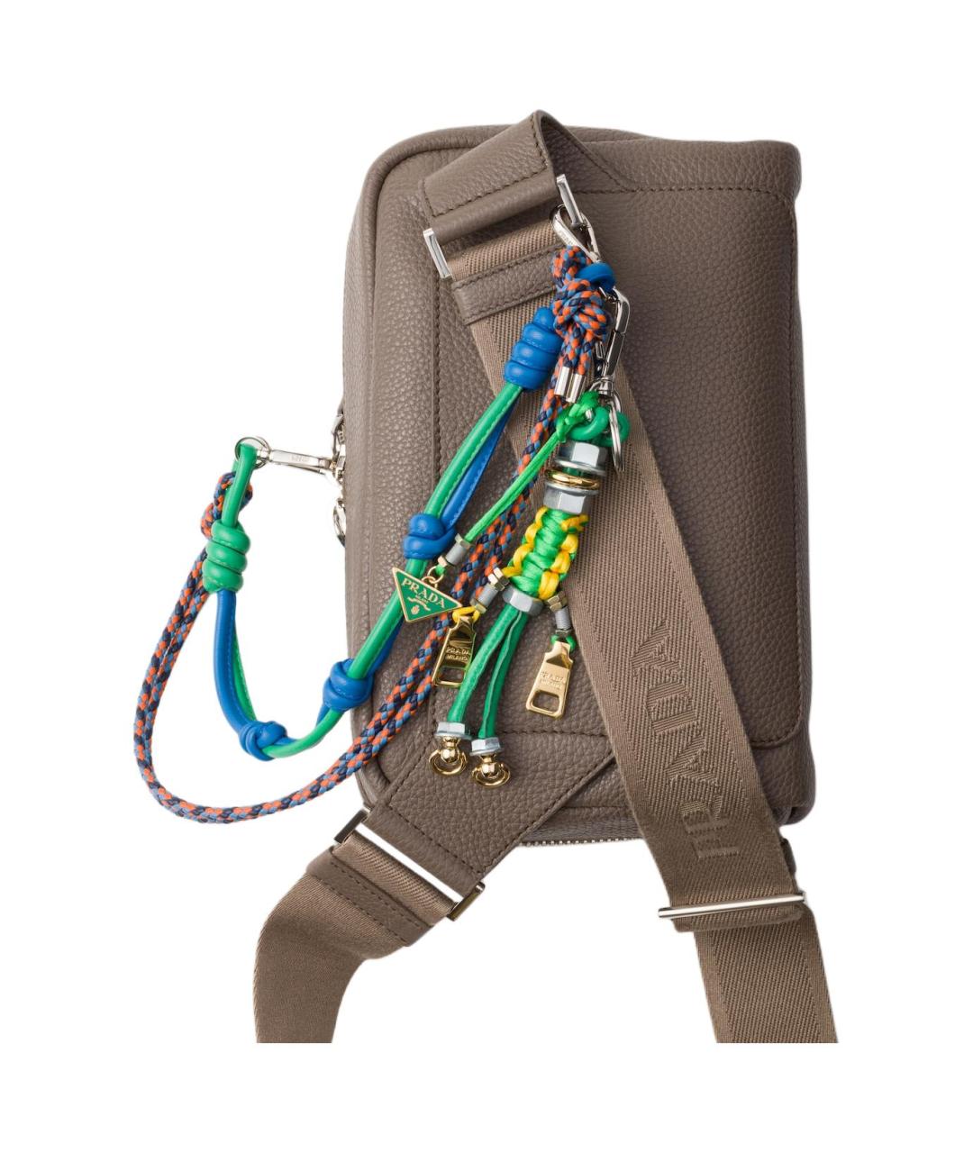 PRADA Коричневая кожаная сумка на плечо, фото 3