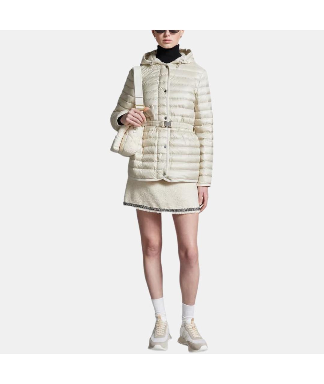 MONCLER Белый пуховик, фото 3