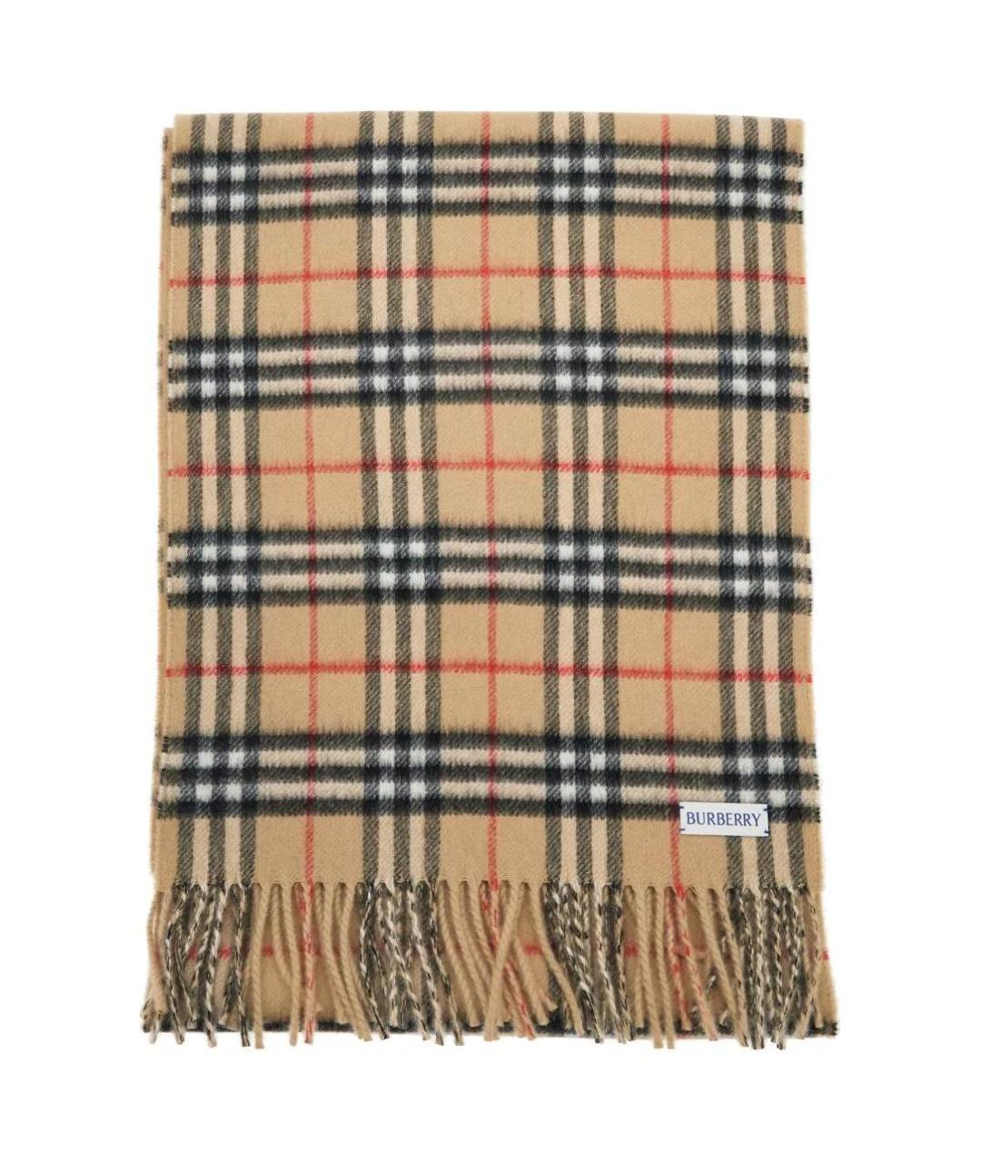 BURBERRY Бежевый кашемировый шарф, фото 1