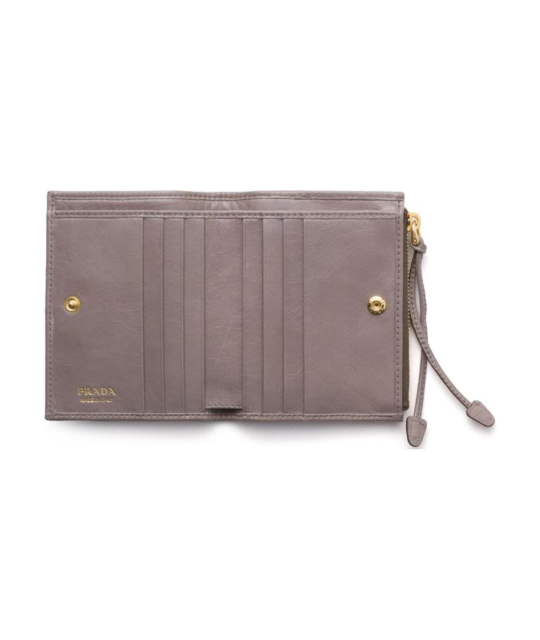 PRADA Коричневый кожаный кошелек, фото 3