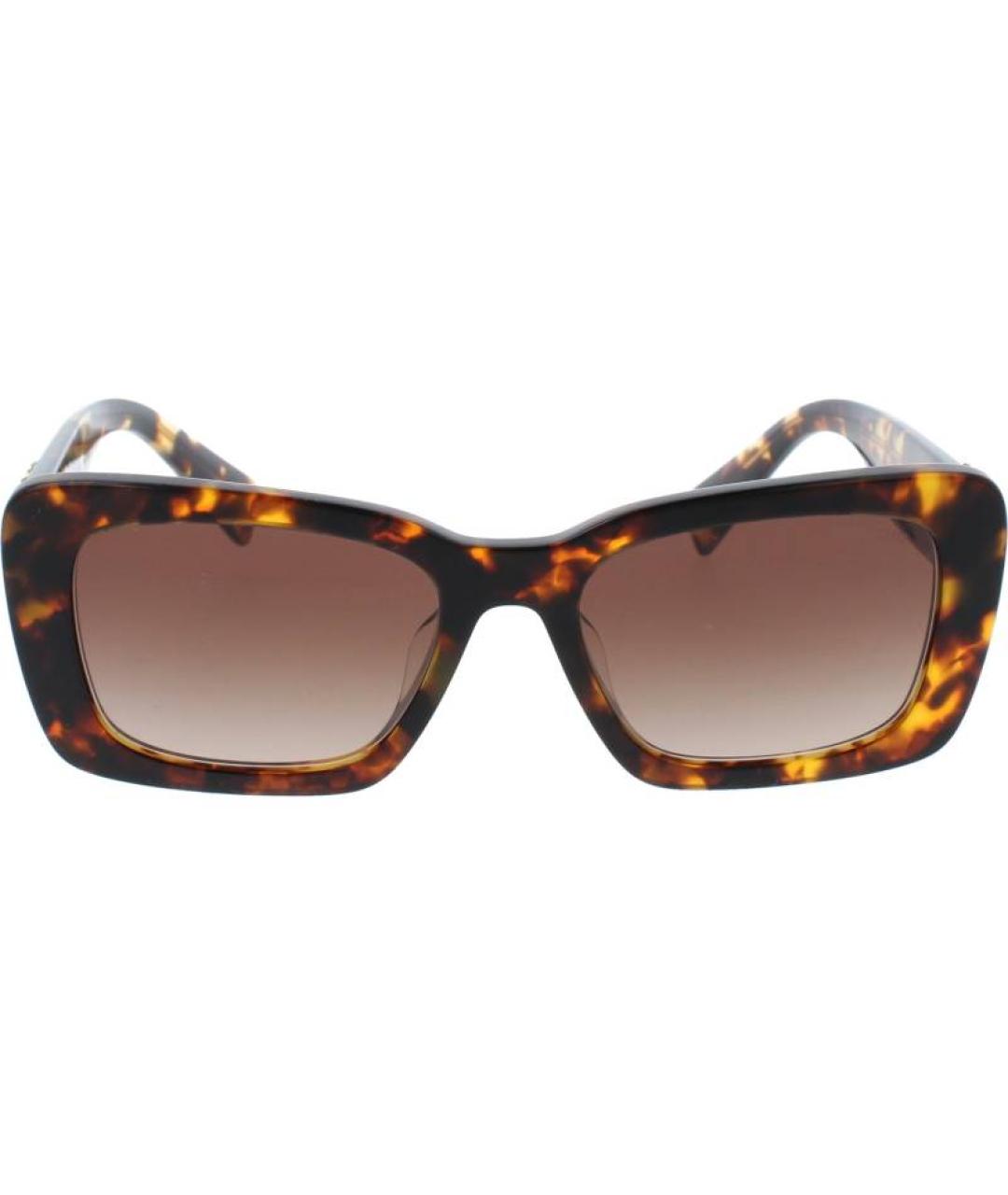 MIU MIU Коричневые пластиковые солнцезащитные очки, фото 2