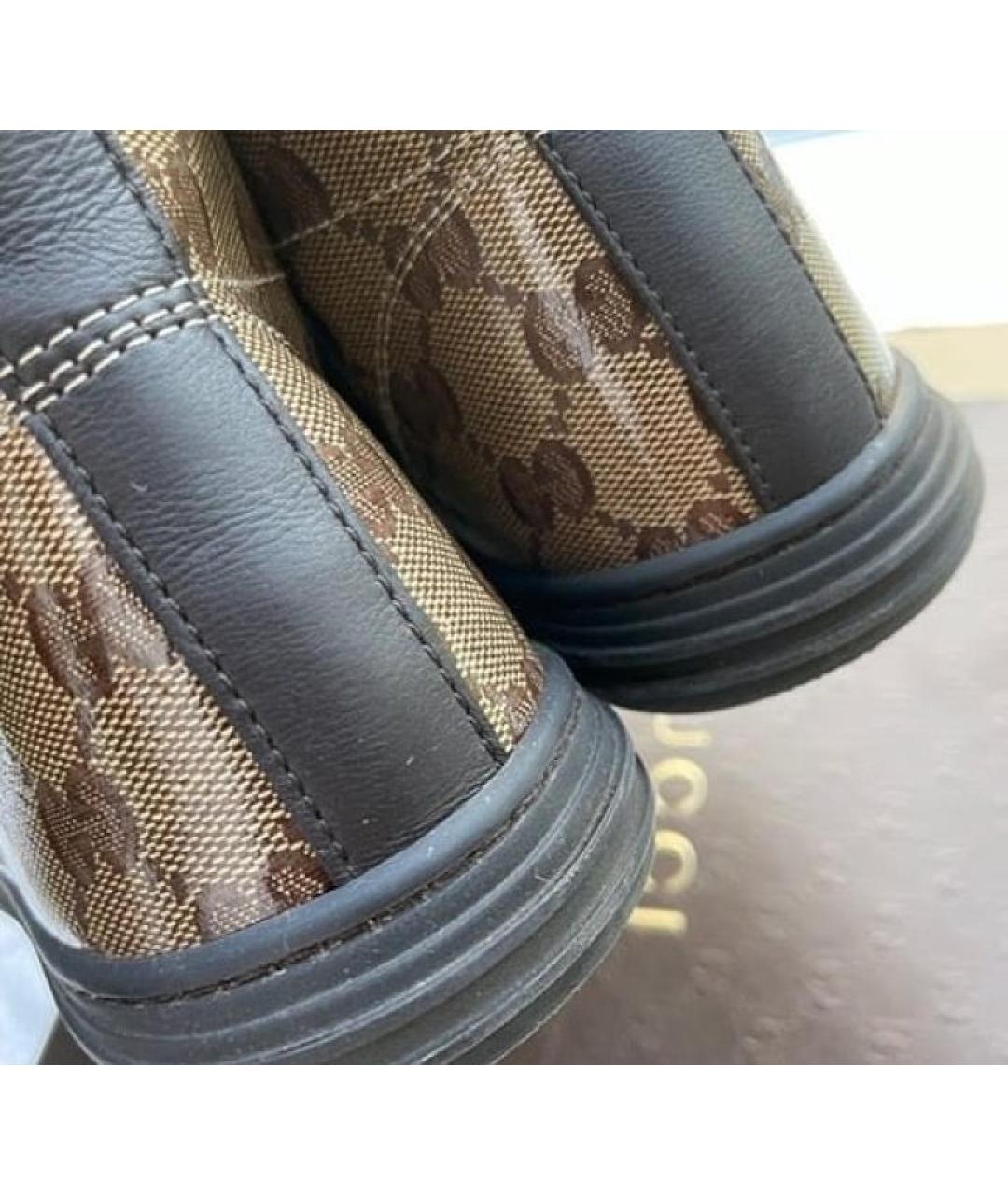 GUCCI Коричневые кеды, фото 7