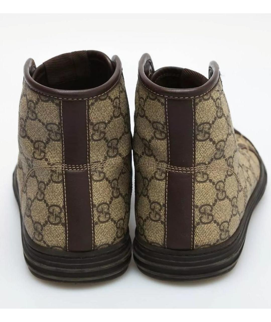 GUCCI Коричневые кеды, фото 3