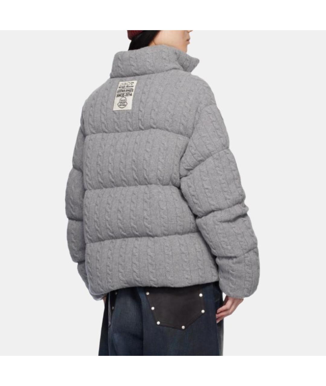 MONCLER Серый пуховик, фото 4