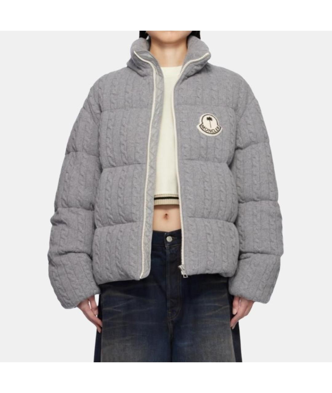 MONCLER Серый пуховик, фото 2