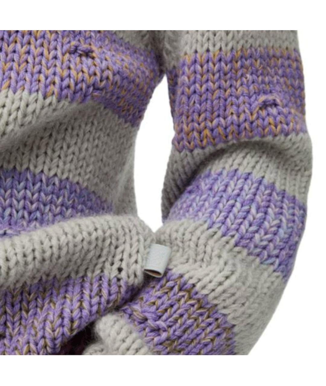 LOEWE Фиолетовый шерстяной джемпер / свитер, фото 5