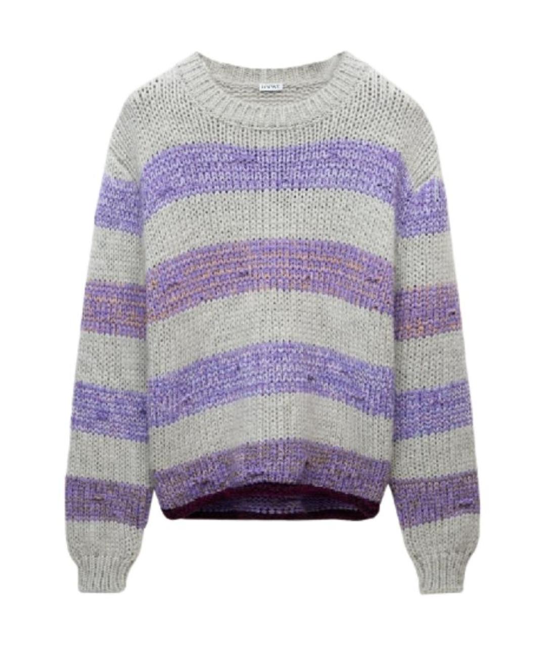 LOEWE Фиолетовый шерстяной джемпер / свитер, фото 1