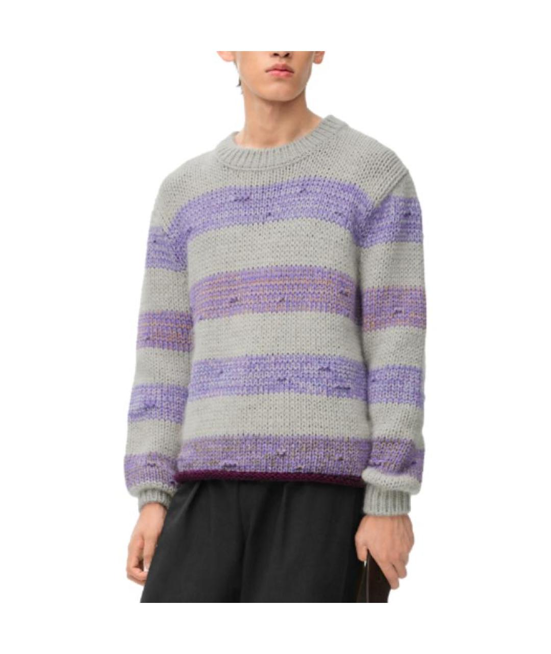 LOEWE Фиолетовый шерстяной джемпер / свитер, фото 3