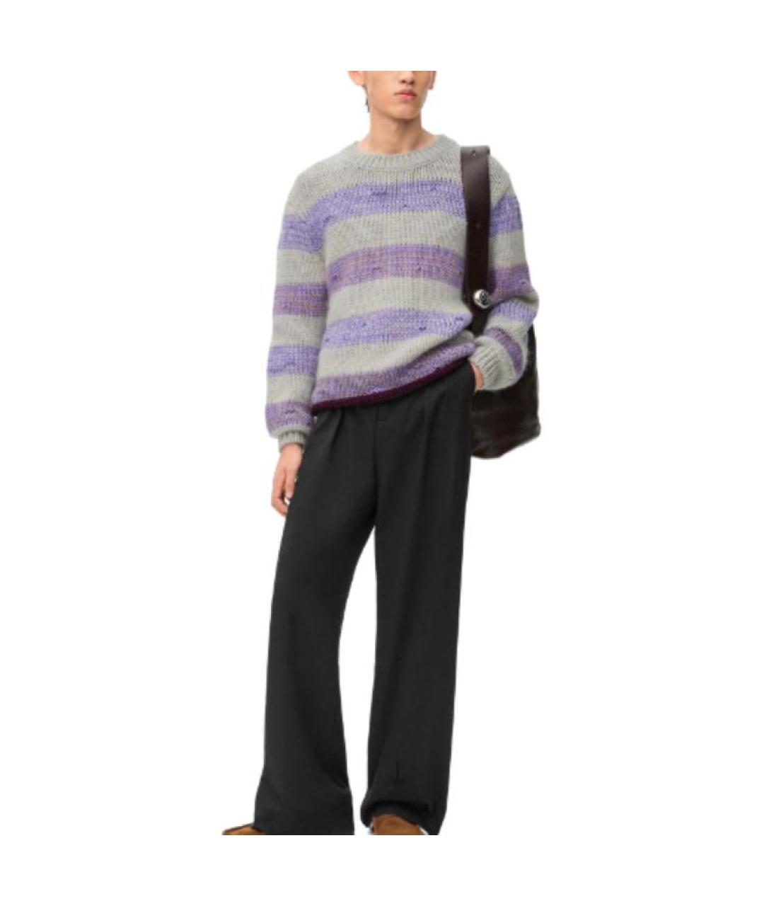 LOEWE Фиолетовый шерстяной джемпер / свитер, фото 2