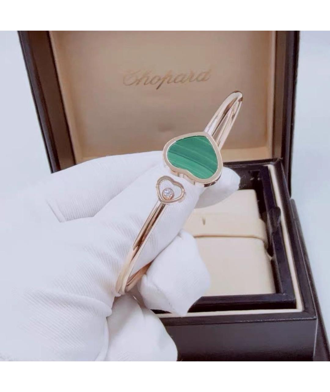 CHOPARD Зеленый браслет из розового золота, фото 5