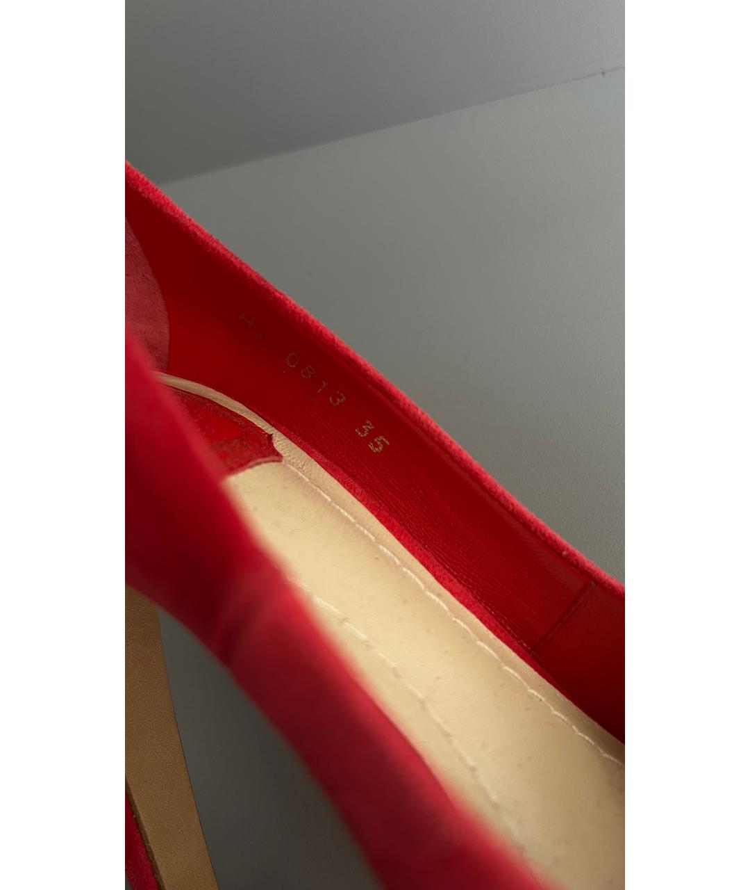 CHRISTIAN DIOR Красные замшевые туфли, фото 7